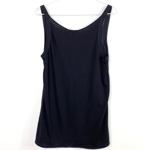 MASSIMO Dutti Mulberry Silk Sleeveless Tank Top in Black New with Tag - Picture 4 of 7